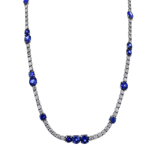 Color Necklace in 18k Gold with Diamonds
