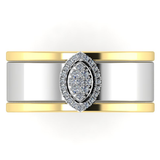 Marquise Diamond Cluster Smart Ring Jacket in 14k Gold with Diamonds