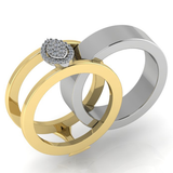 Marquise Diamond Cluster Smart Ring Jacket in 14k Gold with Diamonds