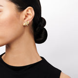 Bee Stud Earrings in 18k Gold with Diamonds