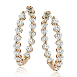 Hoop Earrings in 18k Gold with Diamonds
