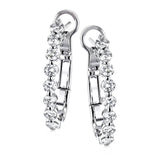 Hoop Earrings in 18k Gold with Diamonds