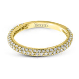 Wedding Band in 18k Gold with Diamonds