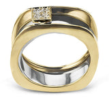 Smart Ring Jacket in 14k Gold with Diamonds
