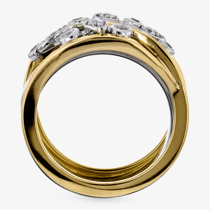 Vine Diamond Smart Ring Jacket in 14k Gold