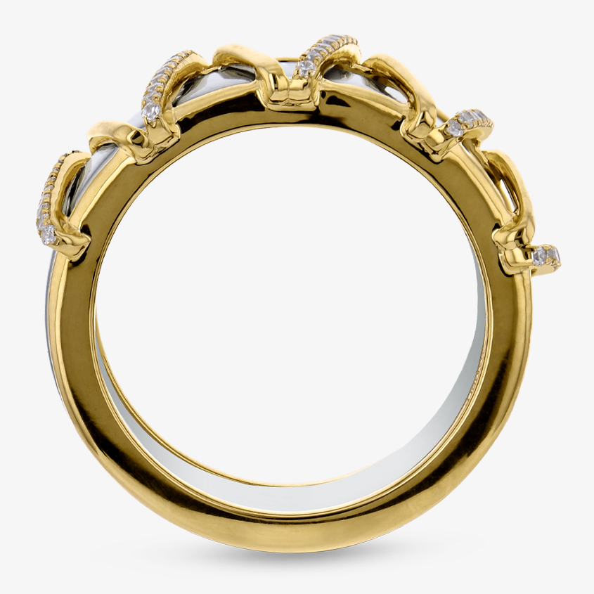 Lattice Diamond Smart Ring Jacket in 14k Gold