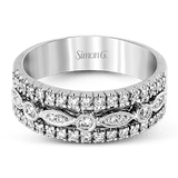 Anniversary Ring in 18k Gold with Diamonds - Simon G. Jewelry