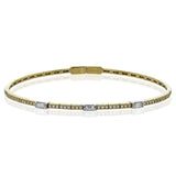 Bangle in 18k Gold with Diamonds - Simon G. Jewelry