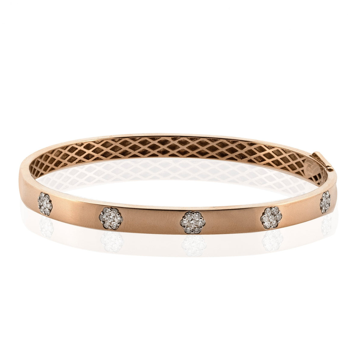 Bangle in 18k Gold with Diamonds - Simon G. Jewelry