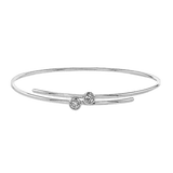 Bangle in 18k Gold with Diamonds - Simon G. Jewelry