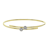 Bangle in 18k Gold with Diamonds - Simon G. Jewelry