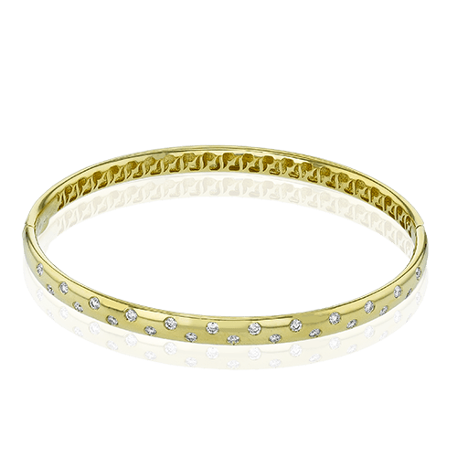 Bangle in 18k Gold with Diamonds - Simon G. Jewelry