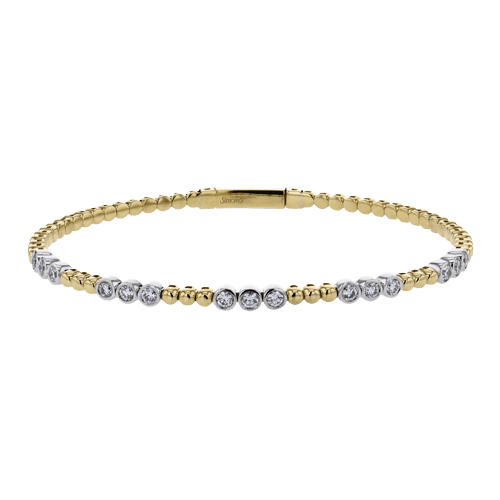 Bangle in 18k Gold with Diamonds - Simon G. Jewelry