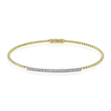 Beaded Bangle in 18k Gold with Diamonds - Simon G. Jewelry
