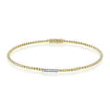 Beaded Bangle in 18k Gold with Diamonds - Simon G. Jewelry