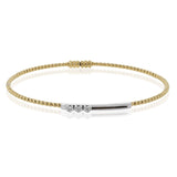Beaded Bangle in 18k Gold with Diamonds - Simon G. Jewelry
