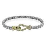 Buckle Bracelet in 18K Gold with Diamonds - Simon G. Jewelry