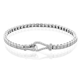 Buckle Bracelet in 18k Gold with Diamonds - Simon G. Jewelry