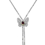 Butterfly Bolo Ruby Necklace in 18k Gold with Diamonds - Simon G. Jewelry