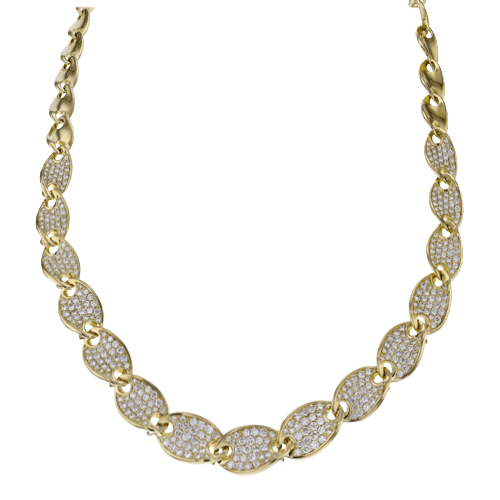 Choker in 18k Gold with Diamonds - Simon G. Jewelry