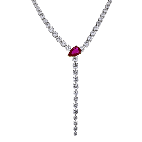 Color Necklace in 18k Gold with Diamonds - Simon G. Jewelry
