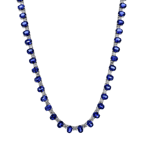 Color Necklace in 18k Gold with Diamonds - Simon G. Jewelry