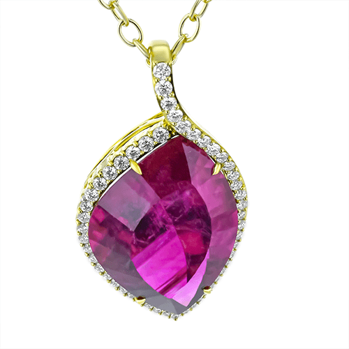 Color Pendant in 18k Gold with Diamonds - Simon G. Jewelry