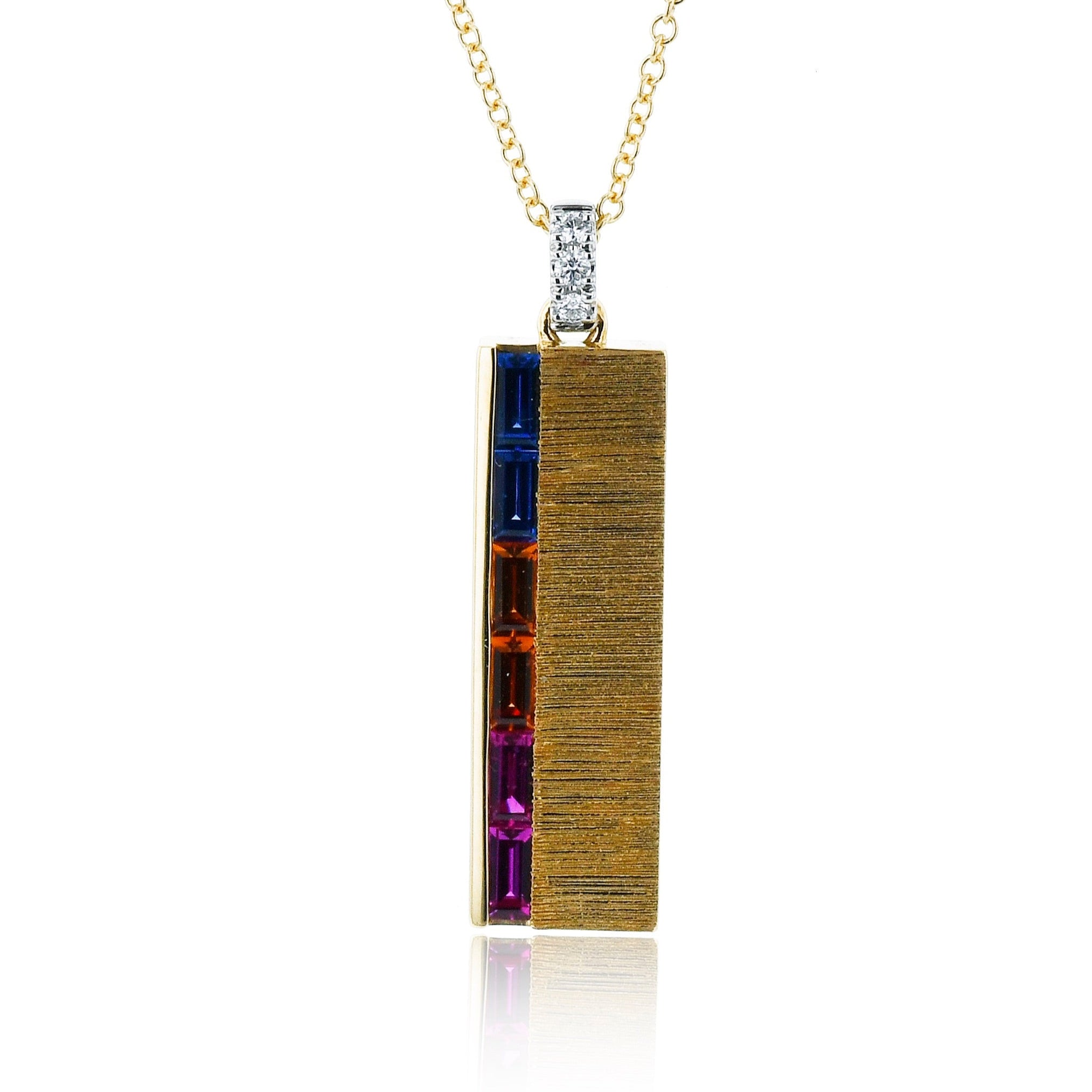 Color Pendant in 18k Gold with Diamonds - Simon G. Jewelry