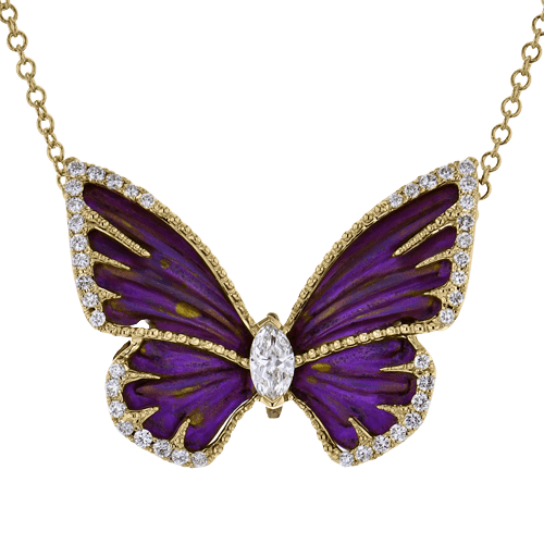Color Pendant in 18k Gold with Diamonds - Simon G. Jewelry
