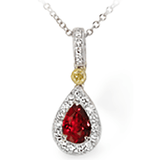 Color Pendant in 18k Gold with Diamonds - Simon G. Jewelry