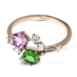 Color Ring in 18k Gold with Diamonds - Simon G. Jewelry
