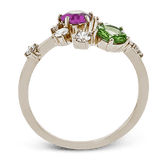 Color Ring in 18k Gold with Diamonds - Simon G. Jewelry