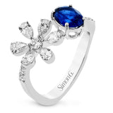 Color Ring in 18k Gold with Diamonds - Simon G. Jewelry