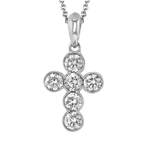 Cross Pendant in 18k Gold with Diamonds - Simon G. Jewelry