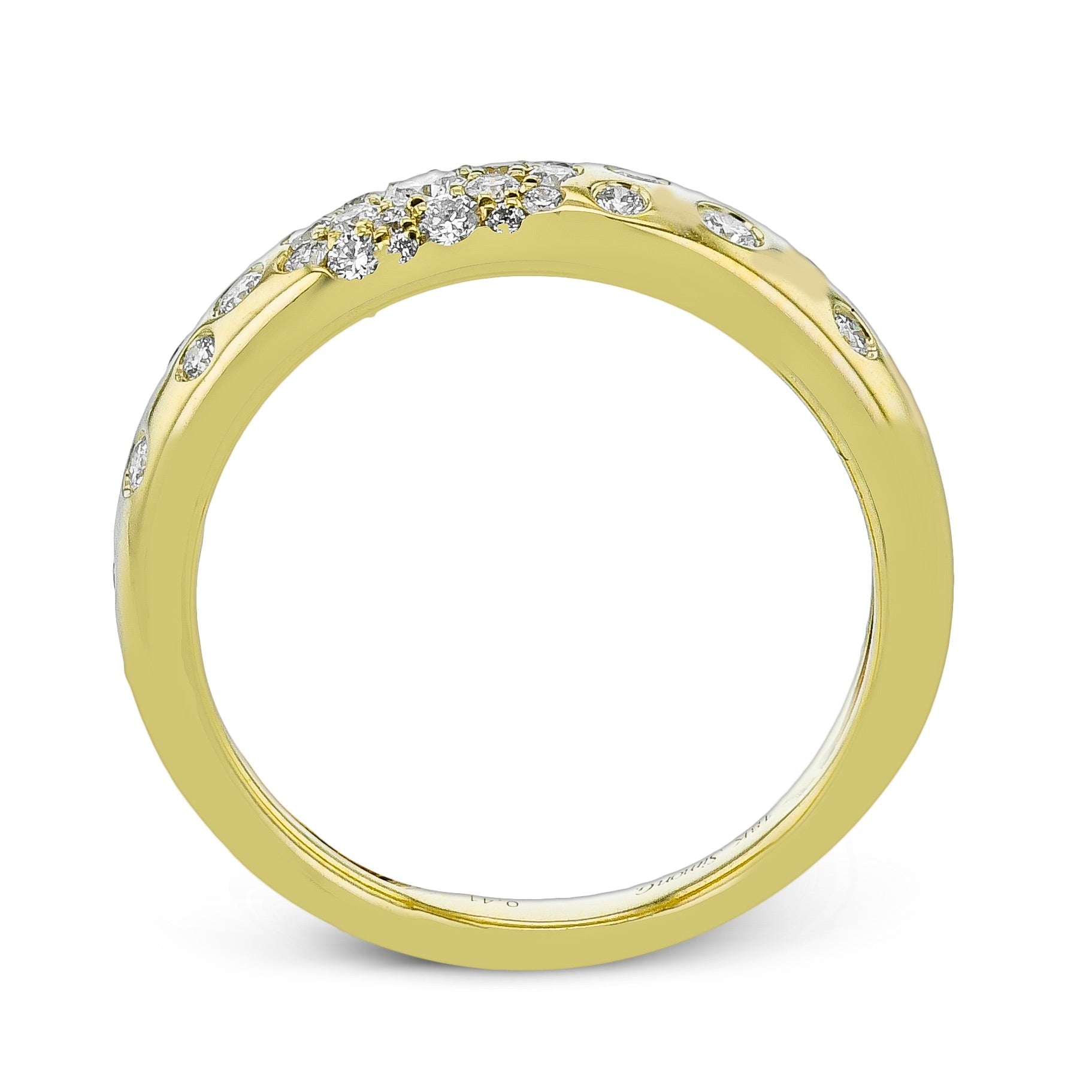 Diamond Cluster Ring in 18k Gold - Simon G. Jewelry