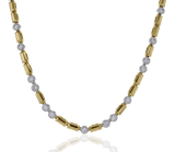 Diamond Station Link Necklace in 18k Gold - Simon G. Jewelry