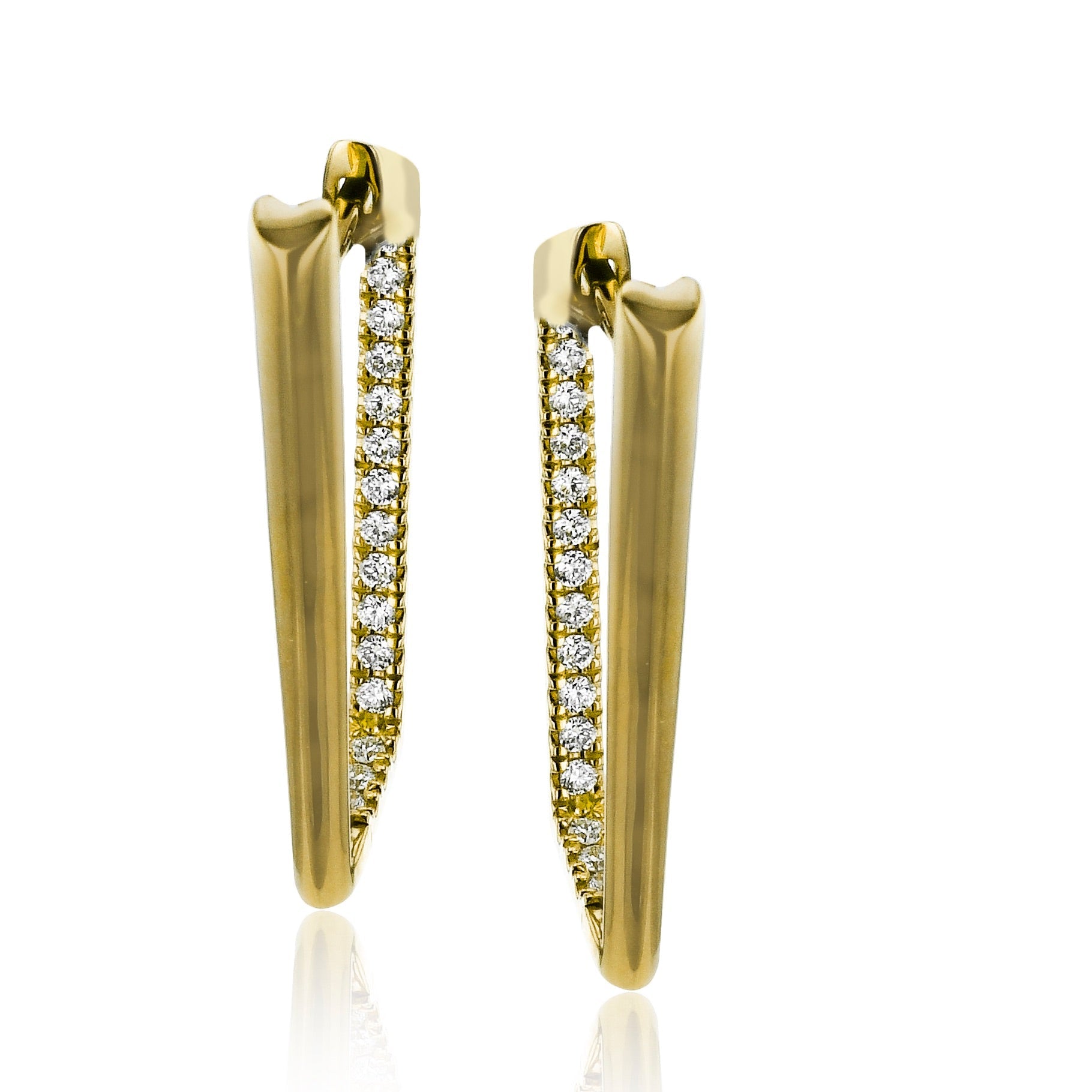 Earrings in 18k Gold with Diamonds - Simon G. Jewelry