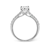 Emerald - Cut Engagement Ring In 18k Gold With Diamonds - Simon G. Jewelry