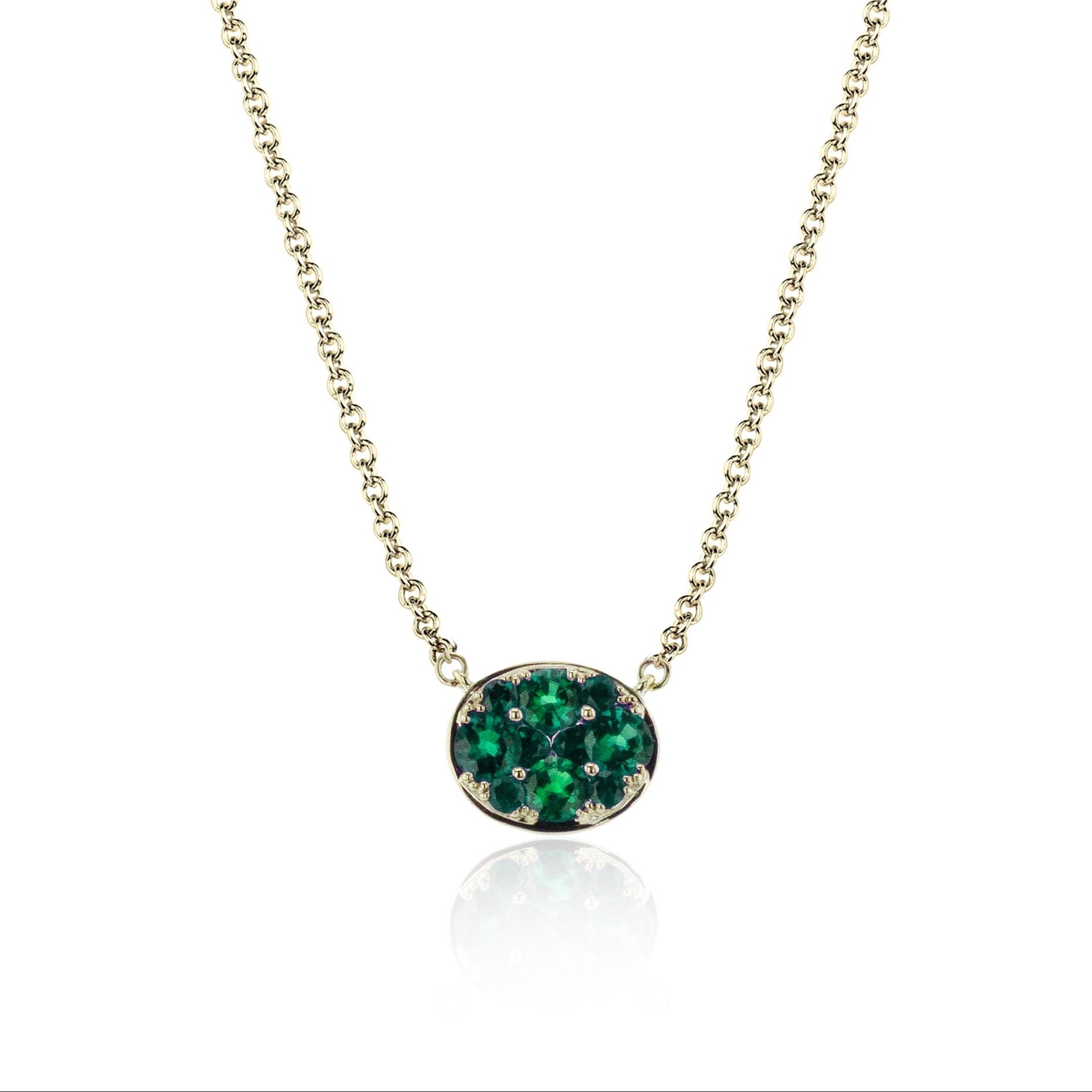 Emerald Pendant in 18k Gold with Diamonds - Simon G. Jewelry