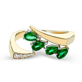 Emerald Ring in 18k Gold with Diamonds - Simon G. Jewelry