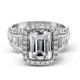 Engagement Ring in 18k Gold with Diamonds - Simon G. Jewelry