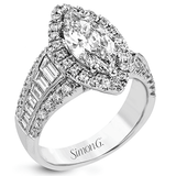 Engagement Ring in 18k Gold with Diamonds - Simon G. Jewelry