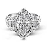 Engagement Ring in 18k Gold with Diamonds - Simon G. Jewelry