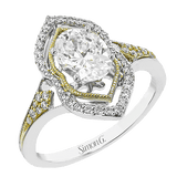 Engagement Ring in 18k Gold with Diamonds - Simon G. Jewelry