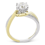 Engagement Ring in 18K Gold with Diamonds - Simon G. Jewelry