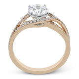 Engagement Ring in 18K Gold with Diamonds - Simon G. Jewelry