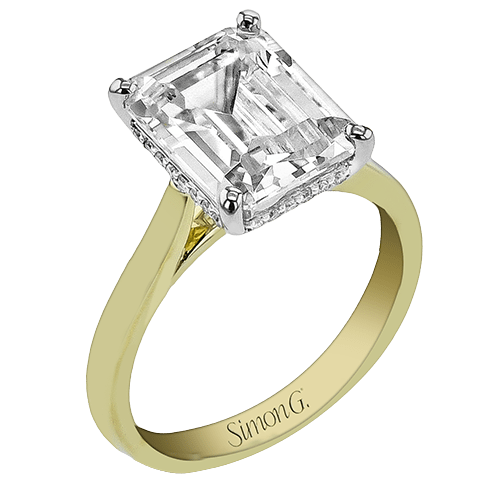 Engagement Ring in 18k Gold with Diamonds - Simon G. Jewelry