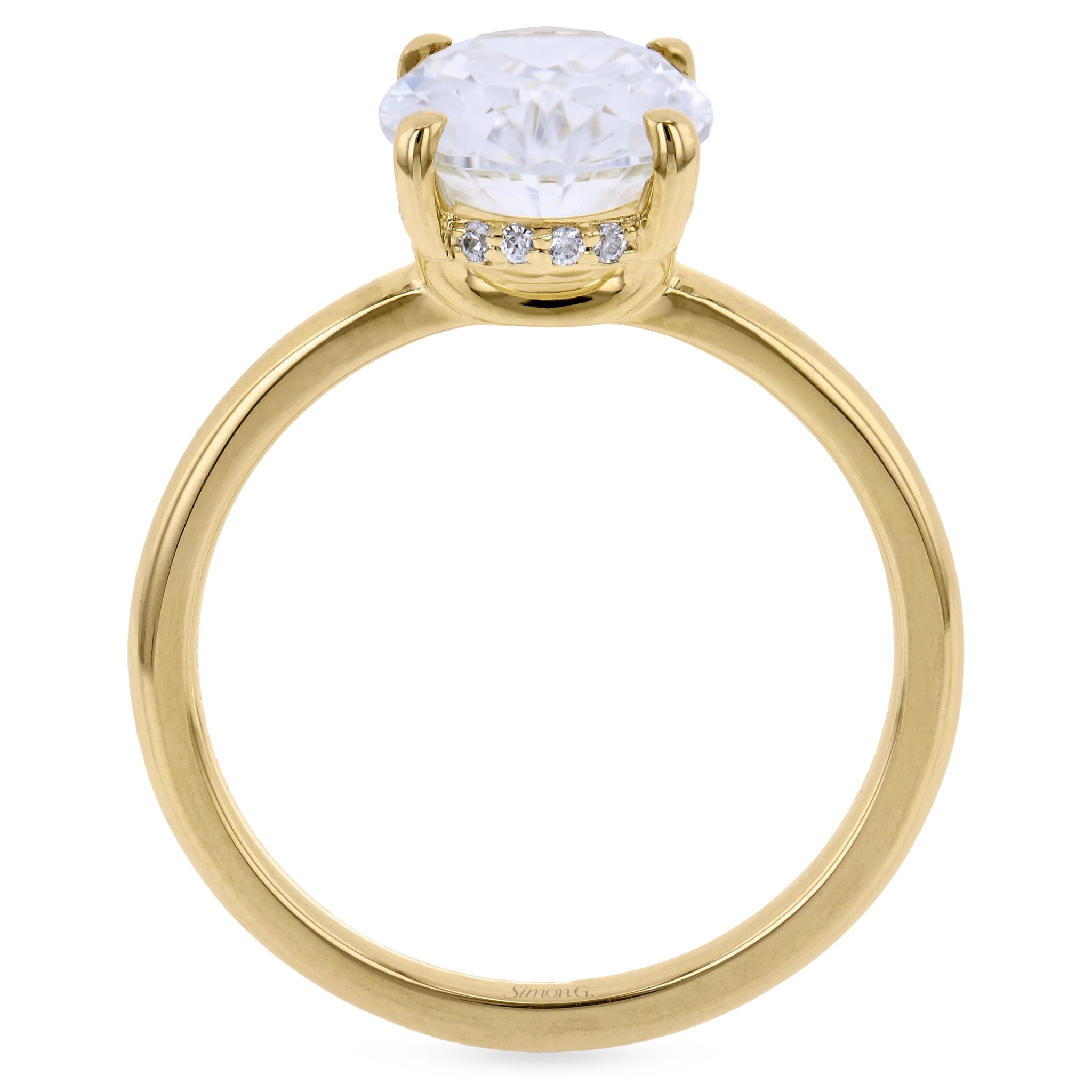 Engagement Ring in 18k Gold with Diamonds - Simon G. Jewelry
