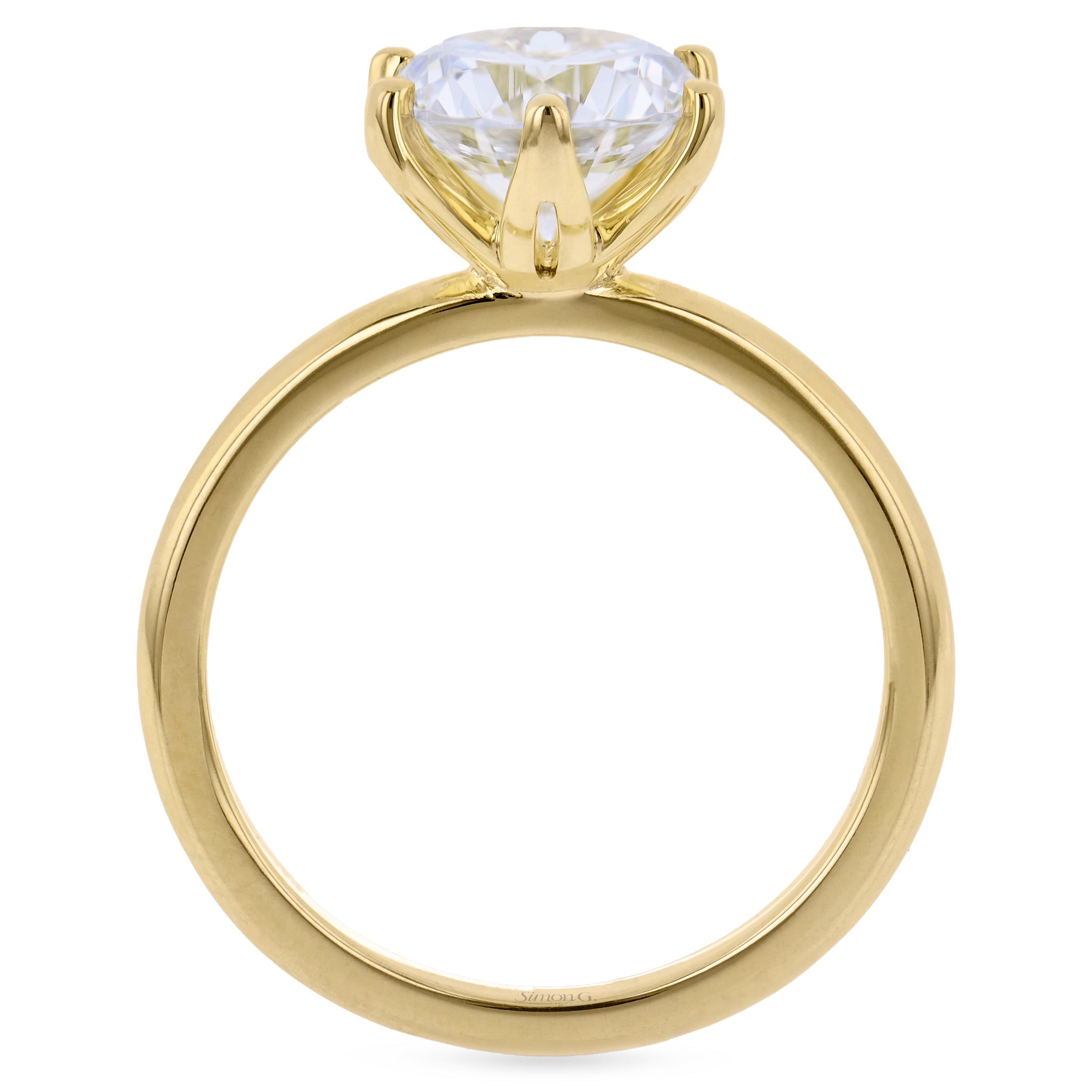 Engagement Ring in 18k Gold with Diamonds - Simon G. Jewelry