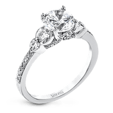 Engagement Ring in 18k Gold with Diamonds - Simon G. Jewelry